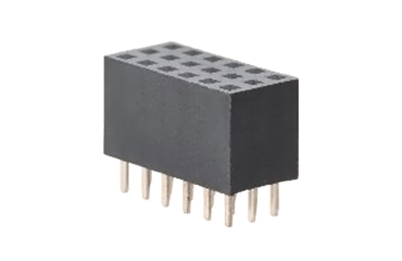 ナイロン ピンヘッダー FSS-43085(T〇) ソケット(角)2.54mmピッチ ストレート(3列) 接続側0.64mmピン